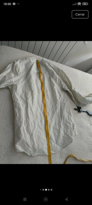 Camisa Zara Rayas Beige/Blanca Talla M