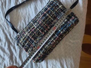 Bolso Parfois tweed multicolor y cadena