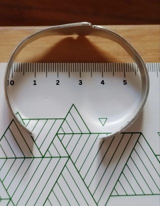Pulsera de plata cuff.