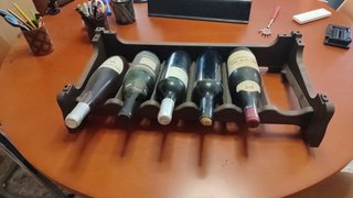 17 Botelleros Apilables Plástico Negro/Marrón