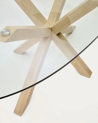 Mesa Kave Argo cristal y madera