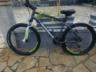 Bicicleta Rockrider Gris/Verde