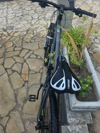 Bicicleta Rockrider Gris/Verde