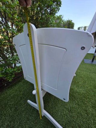 Minicuna de madera blanca