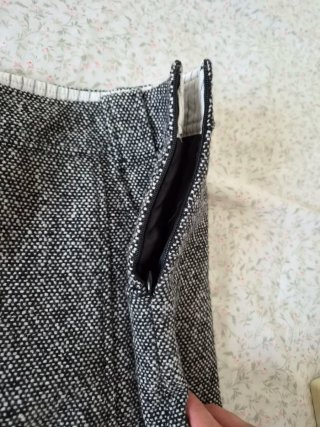 Minifalda invierno negra y blanca talla 42