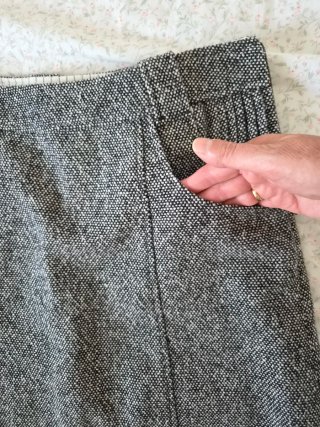 Minifalda invierno negra y blanca talla 42