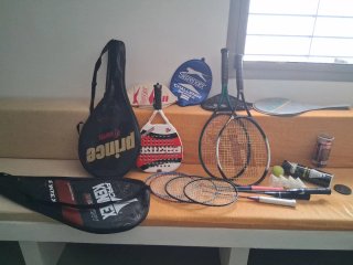 Lote de tenis, padel y bádminton