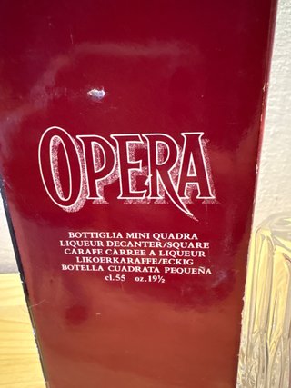 Bottiglia cristallo liquore con tappo
