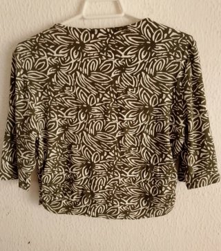 Camiseta Corte Inglés verde estampada Talla S