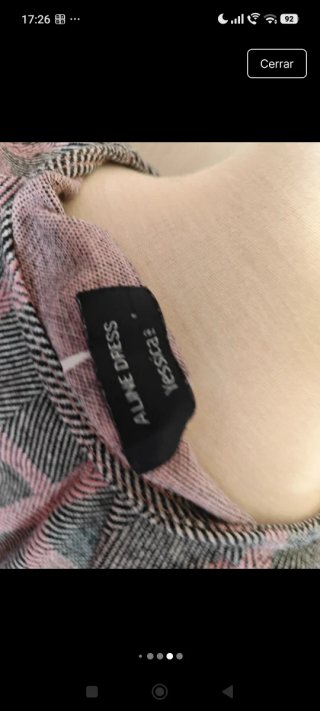 Vestido C&A cuadros rosa y gris Talla M