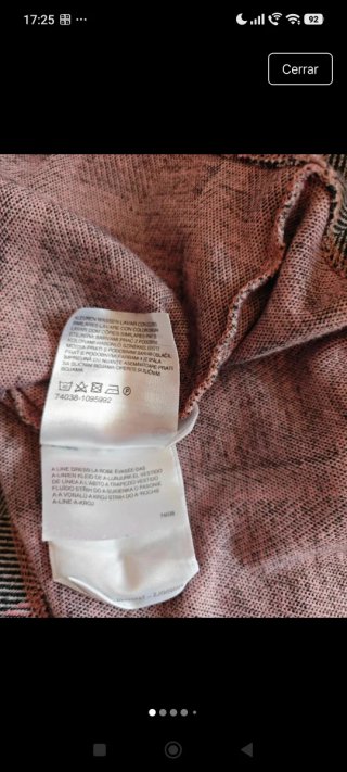 Vestido C&A cuadros rosa y gris Talla M