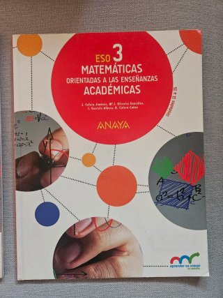 Libros Matemáticas 3 ESO 9788467852134 como nuevos