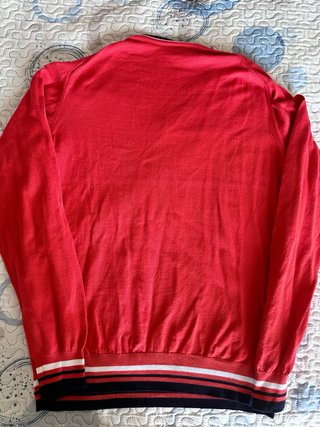 Jersey Lacoste V-Neck Talla 5 Rojo