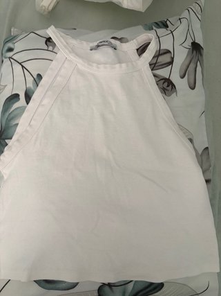 Top Zara Blanco Halter