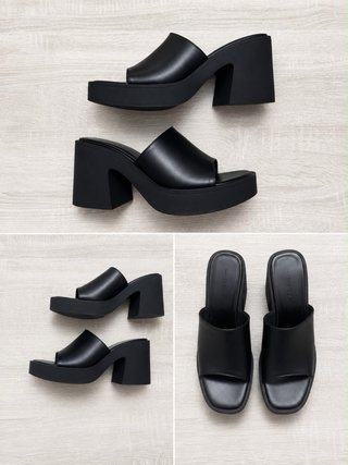 Tacones negros plataforma