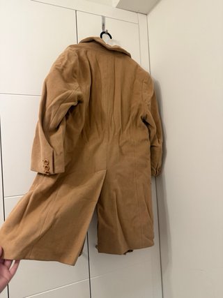 Abrigo marrón marca Dinomoda de lana y angora