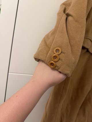 Abrigo marrón marca Dinomoda de lana y angora
