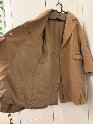 Abrigo marrón marca Dinomoda de lana y angora