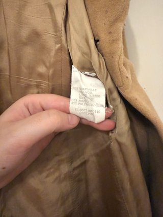 Abrigo marrón marca Dinomoda de lana y angora