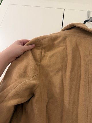 Abrigo marrón marca Dinomoda de lana y angora