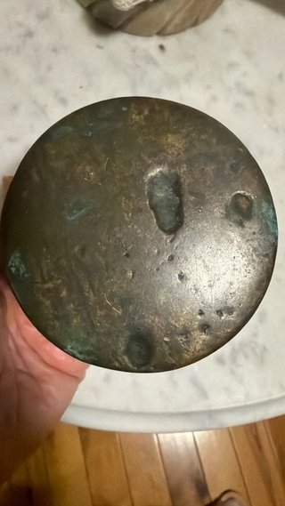 Mortero antiguo de bronce