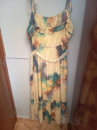 Vestido largo estampado