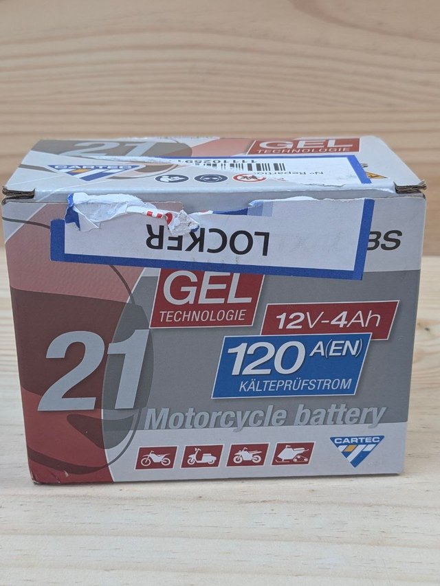 Batería Moto CARTEC YTX4L-BS 12V 4Ah 120A