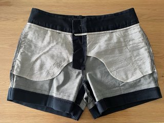 Pantalón corto azul marino elástico Zara