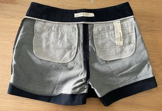 Pantalón corto azul marino elástico Zara