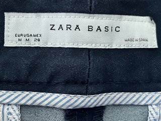 Pantalón corto azul marino elástico Zara