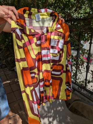 Camisa psicodélica retro talla M Ideal disfraz.