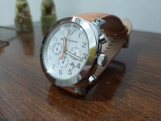 Reloj Emporio Armani Plata y Naranja