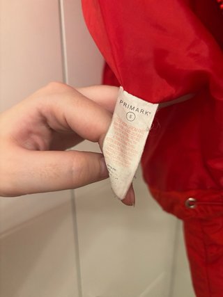 Abrigo Plumífero acolchado Rojo Talla S Primark