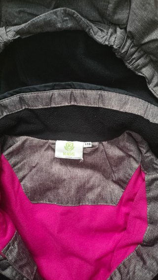 Chaqueta acolchada / deportiva gris y rosa