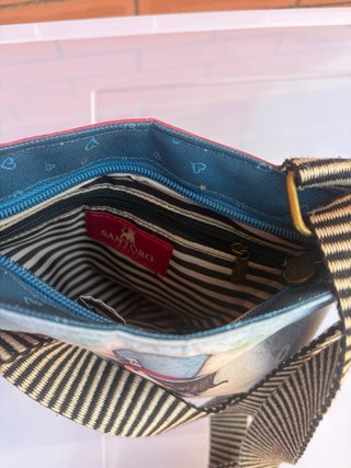 Bolso bandolera Gorjuss azul y negro