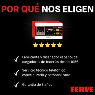 Cargador Baterías Ferve F-705 6V/12V