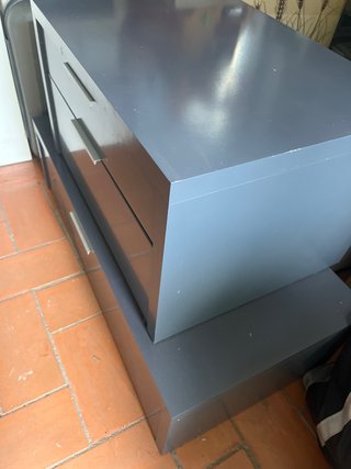 2 Módulos Cajoneras Independientes gris antracita