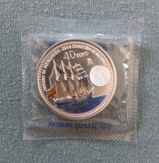 Moneda 40€ Plata Juan Sebastián Elcano