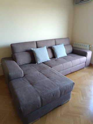 Sofá Cama Chaiselongue Marrón