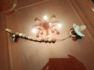 Cadena chupete clip madera y silicona