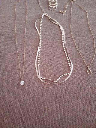 Lote accesorios color plata mujer