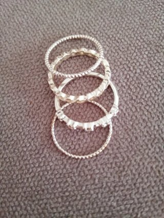 Lote accesorios color plata mujer