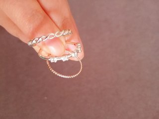 Lote accesorios color plata mujer