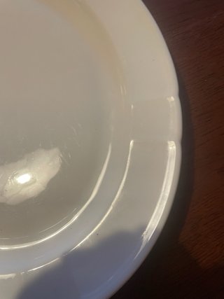 Piatto in porcellana bianco dm 30 lung, 36