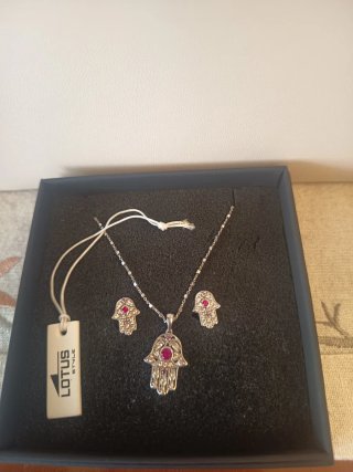 Conjunto Plata Lotus Hamsa
