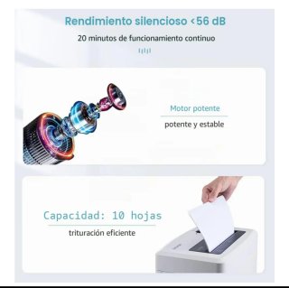 Destructora de papel Inhow usada solo una vez