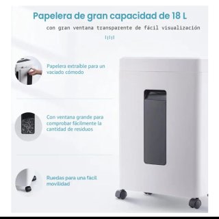 Destructora de papel Inhow usada solo una vez