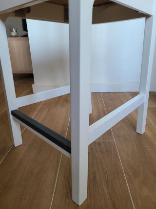 Taburete Ikea Ekedalen Blanco/Gris