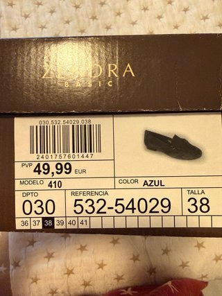 Mocasines Zendra Mujer azules.