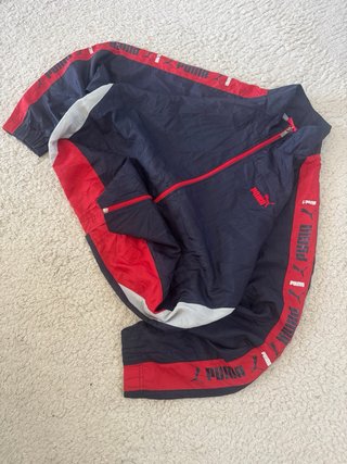 Puma chaqueta azul marino y roja retro Y2K S